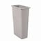 Boardwalk 23 gal Rectangular Slim-Profile Plastic Can, Gray, Open Top, Plastic, 20 in 1868188 - alternate 6